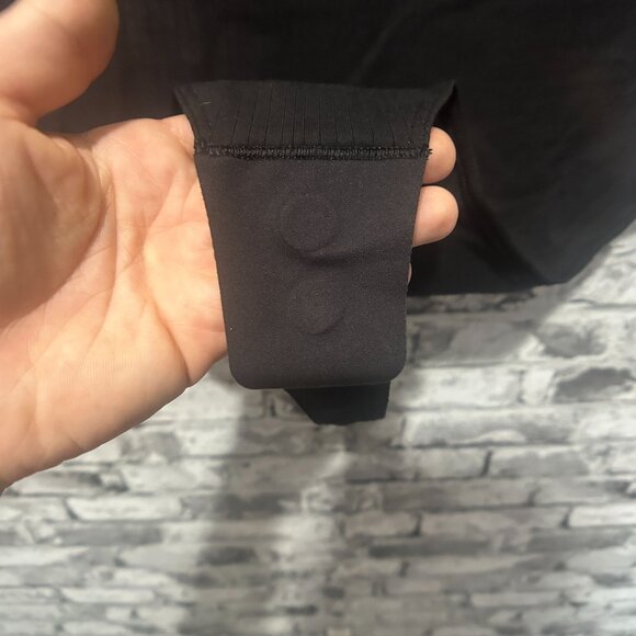 NWT Lululemon Stretch Cotton Rib Crewneck SS Bodysuit Thong Size XS (BLK) - Picture 8 of 15